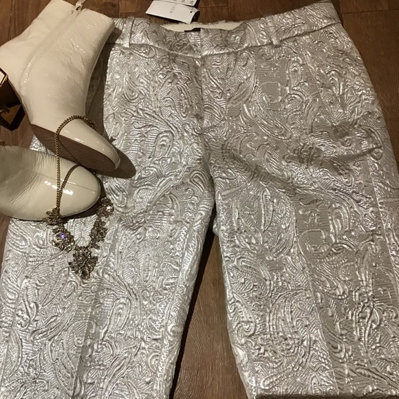 NWT J CREW BROCADE PEARLIZED PANTS - Picture 8 of 12